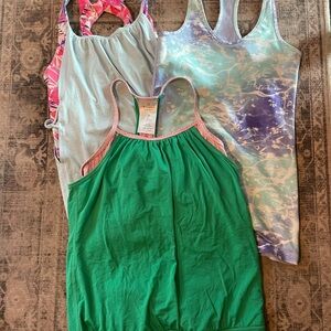 Ivivva Kids Tank Tops - Green Blue, Pink